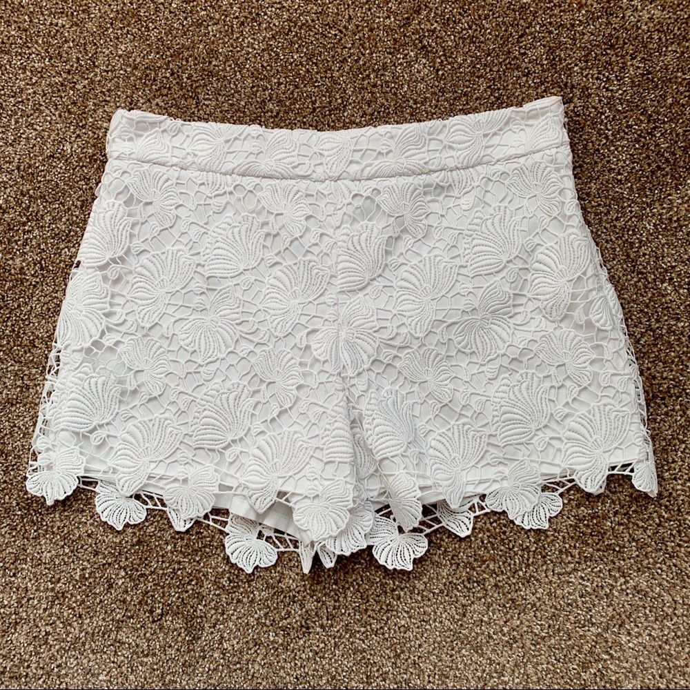 Ann Taylor White Lace Shorts